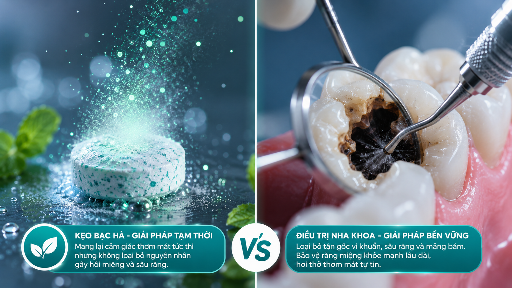 Kẹo thơm miệng không thể chữa dứt điểm nguyên nhân hôi miệng