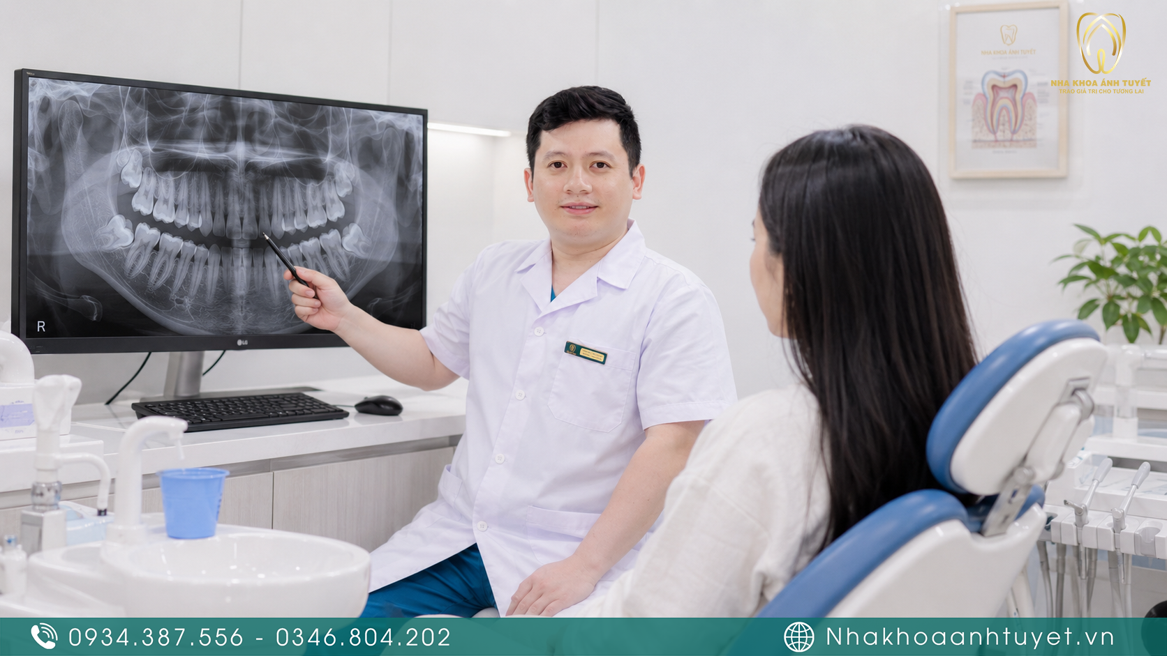 Bác sĩ Nha khoa Ánh Tuyết phân tích phim X-quang tư vấn nhổ răng khôn an toàn