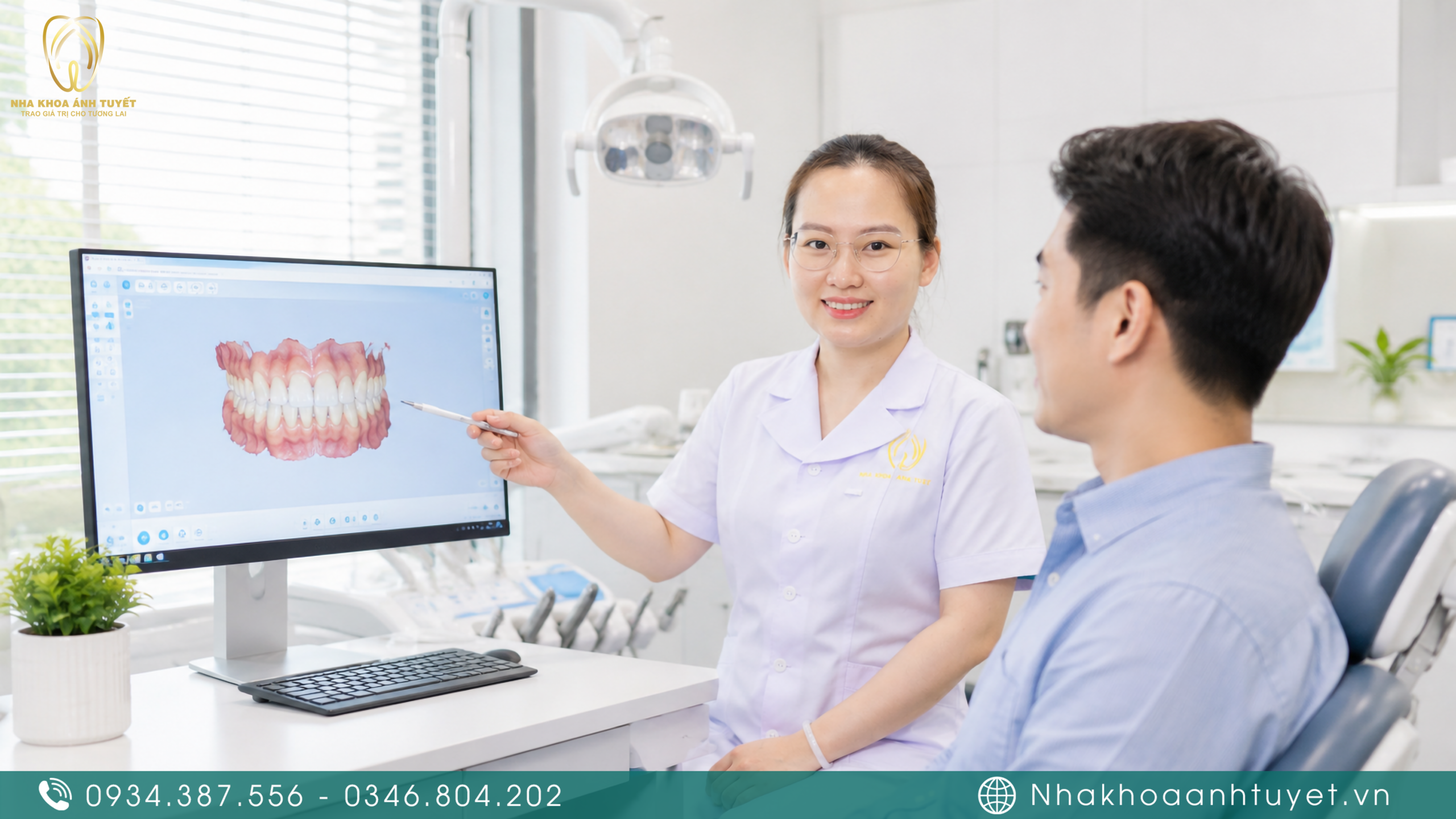 Trải nghiệm xem trước phác đồ niềng răng người lớn tại Nha khoa Ánh Tuyết