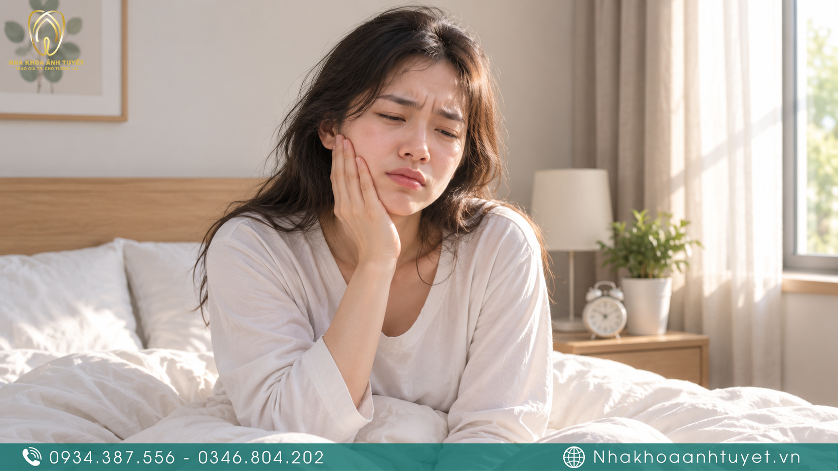 Cảm giác mỏi cơ hàm và đau đầu dai dẳng sau khi ngủ dậy