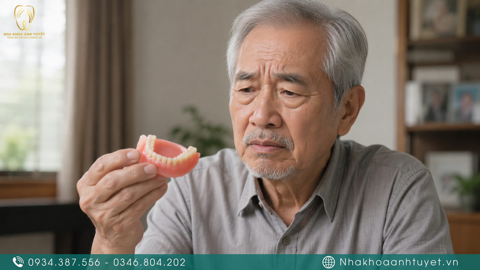 Hệ lụy của việc đeo hàm giả bị lỏng lẻo gây ảnh hưởng sức khỏe người cao tuổi