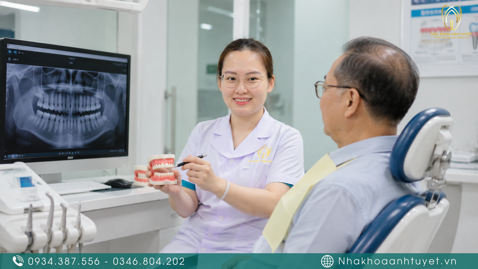Giải pháp trồng răng implant toàn hàm All-on-4 cố định cho người mất nhiều răng