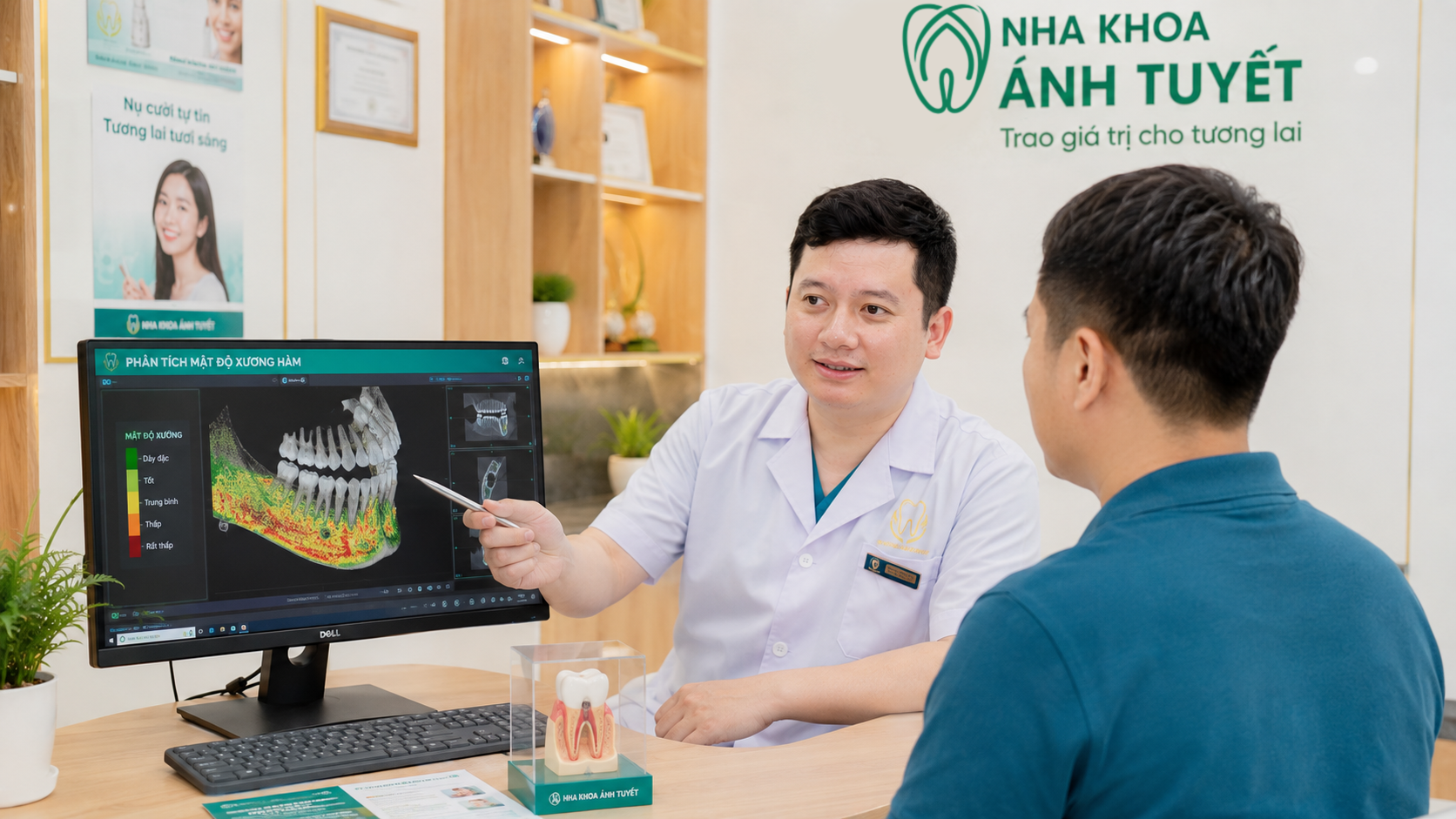 Bác sĩ Nha khoa Ánh Tuyết Thái Bình phân tích phim CT ConeBeam 3D cho bệnh nhân