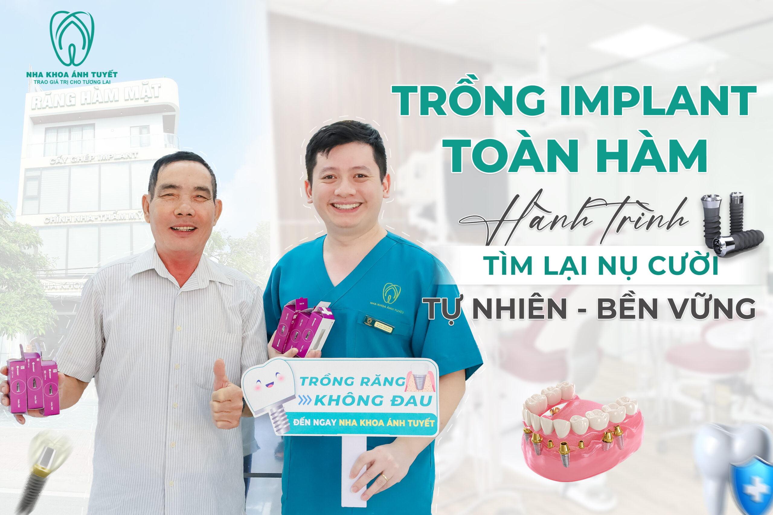 Trồng Răng Implant All-on-4 Cho Người Mất Răng Toàn Hàm